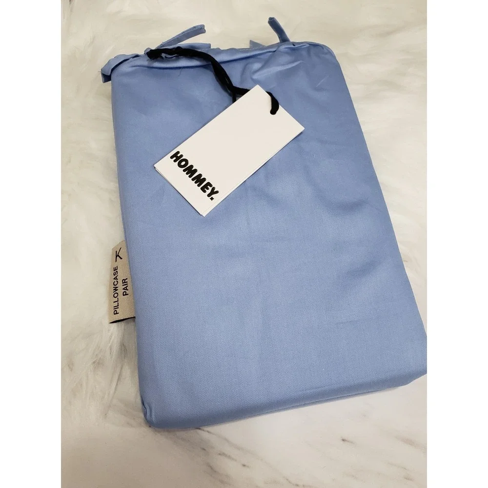 NEW SET PAIR TWO HOMMEY King Size RIVIERA BLUE PILLOWCASES